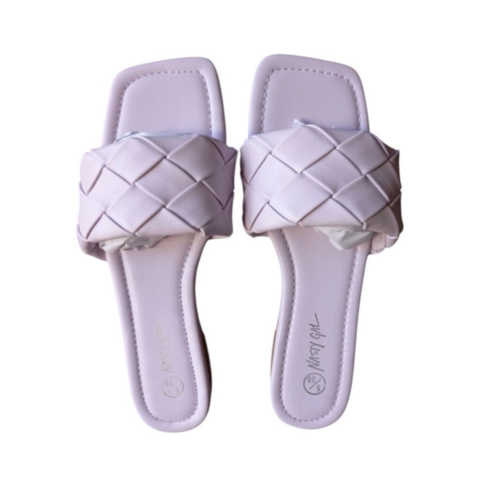 Nasty Gal Purple Women's Woven Slide Sandals Size 6/39
